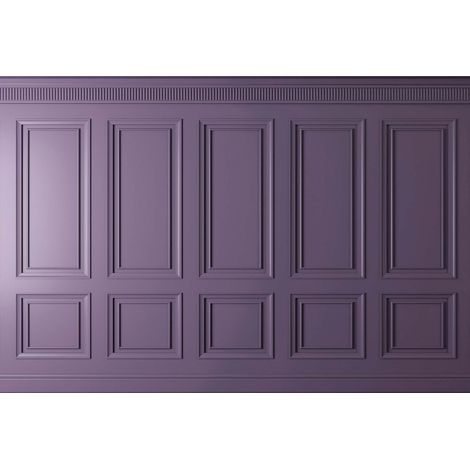 Papier peint panoramique 3D imitation mur moulure bois Tapisserie panoramique violette élégante pour salon Papier peint panoramique trompe l'œil (1/2)