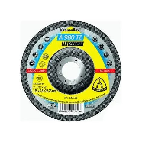 Disco da taglio Klingspor a 980 tz special 125 mm 0,8 mm