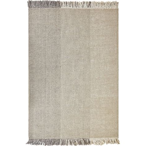 Rug TEKELER Grey 140 x 200 cm Wool (1/5)
