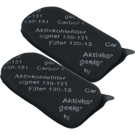 vhbw 2x filtro ai carboni attivi compatibile con Vorwerk folletto 131, 130, 131sc aspirapolvere - Set di filtri nero (1/4)