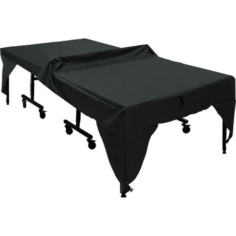 Waterproof and dustproof protective cover for ping-pong table, black, silver-coated 420D fabric, 280 x 153 x 73 cm (1/5)