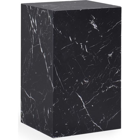 TRESA - Table d'appoint marbre d'ingénierie noir (1/4)
