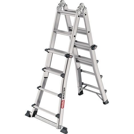 HAILO Vielzweckleiter Master M100 Aluminium Sprossen 4 x 4geklappt H270xB580xT270mm