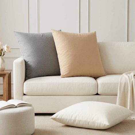 vidaXL Cushion with Pillow HEERLEN 2 pcs Cloud Grey Fabric (1/5)