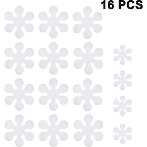Autocollants antidérapants caoutchouc, motif flocons, pour baignoire, salle bain (1/4)