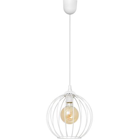 Helam MERCURE Plafonnier Wire Frame Blanc 24cm