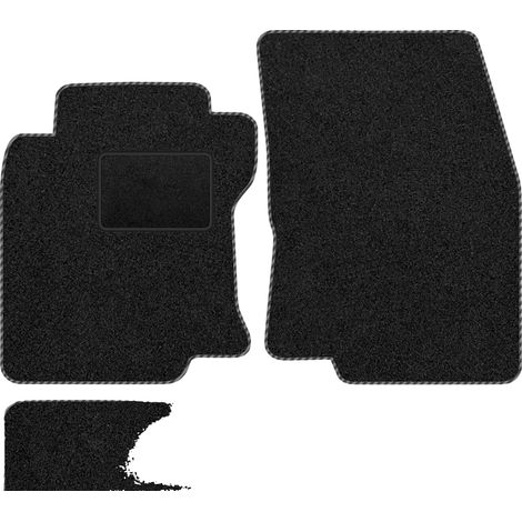 Tapis et moquettes, sur mesure pour Nissan Qashqai II, fibre synthétique durable, noir (1/5)