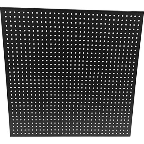 panneau à outils mural en métal 40x40 cm noir – panneau perforé pour atelier – support mural pour outils – rangement robuste et durable