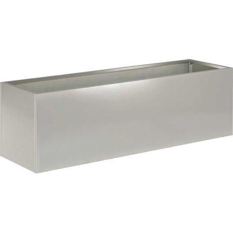 Garden Planter Silver 100 x 30 x 30 cm Stainless Steel vidaXL