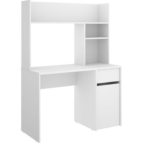 DEKIT GRUPO RIMOBEL BALI - MESA ESCRITORIO CON 1 CAJON Y 1 PUERTA CON ALTILLO - BLANCO - 152,2 x 110,30 x 50,2 (1/5)