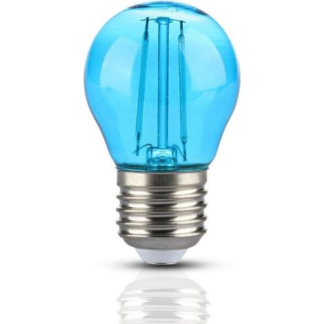 V-TAC VT-2132 7412 Lampadina LED E27 2W G45 Filamento, Colore Blu (1/5)