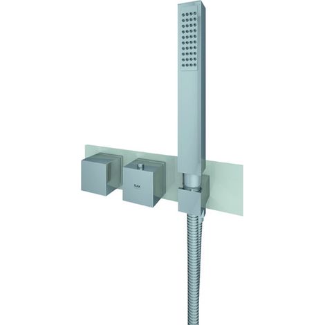 RAK Feeling Greige Square Horizontal Concealed Thermostatic Dual Control Shower Valve - RAKFSV2505SHS (1/2)