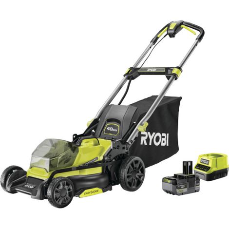 RYOBI Tondeuse poussée 18V Brushless - coupe 40cm - 1 batterie 5,0Ah - 1 chargeur rapide - RY18LMX40C-150