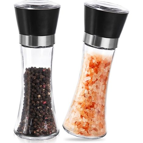 Macina sale e pepe in vetro, 2 pezzi, 18,5 cm (1/5)