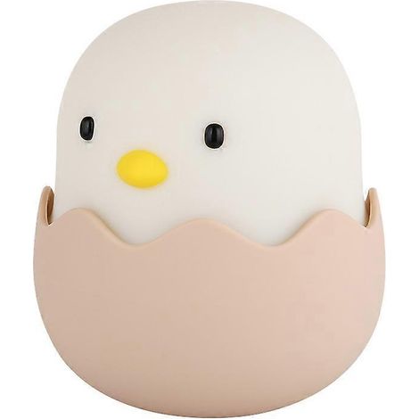 Veilleuse LED pour enfants et bébés, veilleuse en forme de coquille d'œuf et de poulet, rechargeable par USB, en silicone (1/5)