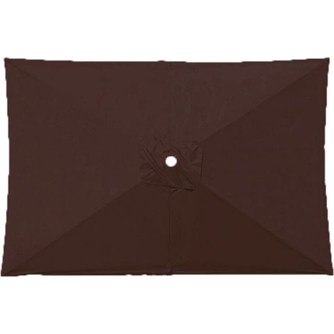 Parasol de remplacement, parasol de jardin rectangulaire, 3 x 2 m, compatible avec 6 baleines (marron) (1/3)
