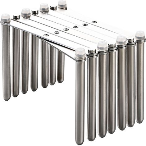 Grille de barbecue en acier inoxydable, ensemble de 2 pièces, réglable et extensible, comprenant un support à côtes, un support de couvercle et une plaque de cuisson pour la préparation de côtes levée (1/5)