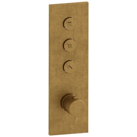 Façade Thermo Twist thermostatique 3 sorties Vieux Bronze - CRISTINA ONDYNA XT61392