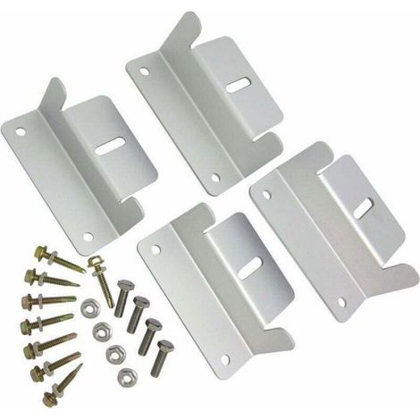 Supports de fixation pour panneaux solaires - Unbrand - Lot de 2 systèmes de fixation - Forme de Z - 8 supports au total (1/5)