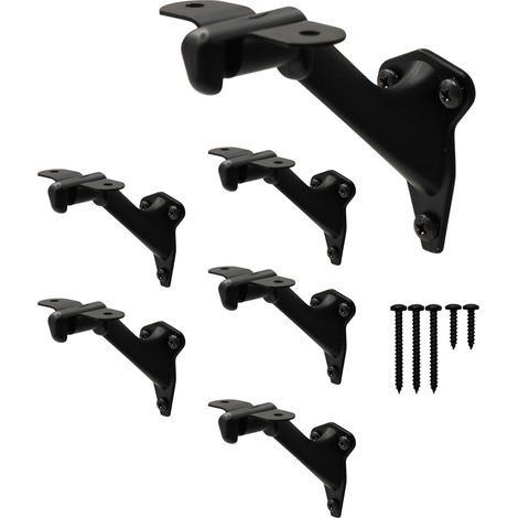 Lot de 6 supports de rampe d'escalier robustes de 7,6 cm pour escaliers, support de rampe d'intérieur/extérieur (1/5)