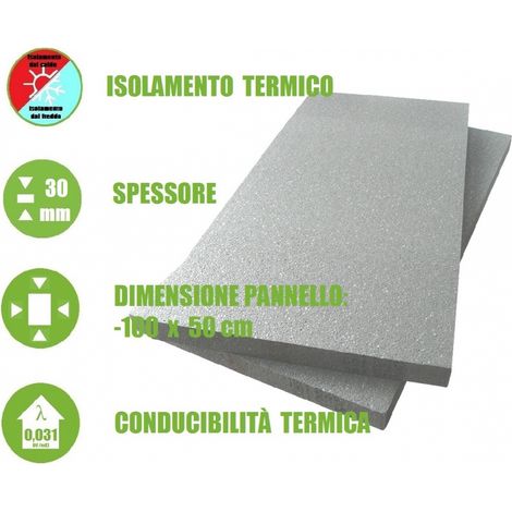 5 Pannelli in EPS con Grafite 'Polistirene Espanso Sinterizzato' per Isolamento Termico -100x50x3 cm (1/4)