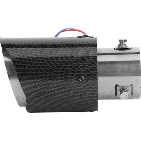 Auspuffendrohr-Zierblende mit LED-Beleuchtung, Auto-Ersatzteil, Einlass 63 mm, Auslass 90 mm, blaues Licht (1/5)