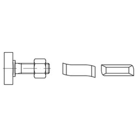 Hammerkopfschraube R 88938 38/17 6-ktmutter M10x150 Mu4.6 galv.verz. 50St HALFEN 50 Stk