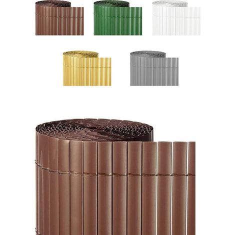 Cañizo PVC Doble Cara 1400gr/m² Valla ocultación Resistente a Rayos UV Bridas Fijación Incluidas