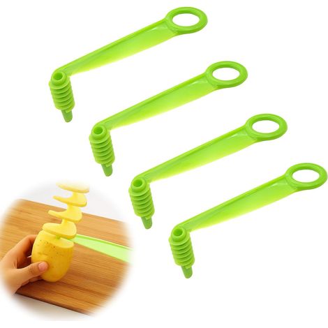 4pcs Multifunctional Spiral Vegetable Cutter, Manual Spiral Vegetable Cutter, for Carrots, Zucchini, Cucumbers, Apples, Potatoes (1/5)