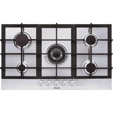Glem Gas GT955HIX Kochfeld Edelstahl Integriert 90 cm Gaskochfeld 5 Zone(n)