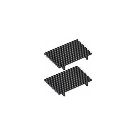 Lot de 20 poignées de meuble en acier inoxydable noir – Entraxe 160mm – Ø 12mm – Pour tiroirs et armoires – Vis incluses (1/5)