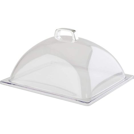 APS Coperchio GN 1/2, adatto per GN 1/2, plastica cristallina, quasi infrangibile, senza vassoio, in SAN, chiuso con maniglia (1/5)
