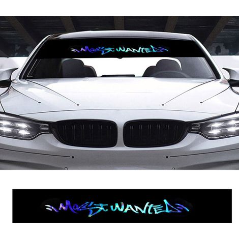 Car front rear window windshield colorful reflective sticker cover style decoration (1/5)