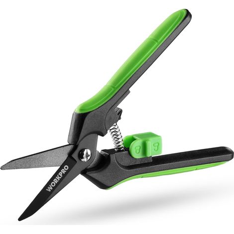 Sécateur de 15 cm, cisaille de jardin tranchante pour des coupes précises, cisaille à plantes en acier au carbone avec verrouillage de sécurité, sécateur pour la coupe des fleurs (1/5)