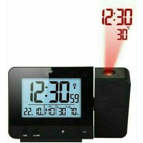 Sveglia con proiettore a soffitto, sveglia digitale con proiezione della temperatura ambiente, sveglia a 180°