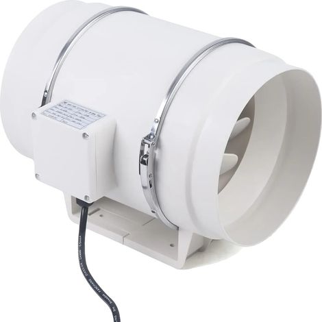 Ventilateur de conduit, Débit d'air élevé, Fonctionnement silencieux, BLANC (1/2)