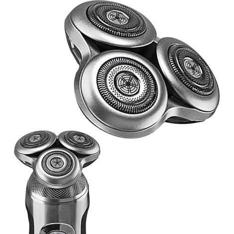 Testina di rasatura, supporto in metallo, lame a doppio strato, acciaio inossidabile, per Philips Norelco Serie 9000 (1/5)