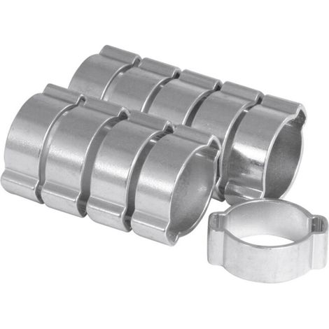 Riegler Jeu de colliers de serrage à oreilles 10 pièces, Plage de serrage⌀ ext. tuyau: 13-15 mm 10 pièces