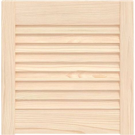 Portes de placard à persiennes, 39,5 x 39,4 cm, en pin massif. (1/5)