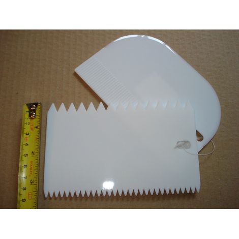 Ensemble de Spatule et Peigne à Décorer, Plastique, Transparent, 15.39 x 10.21 x 2.38 cm (1/3)