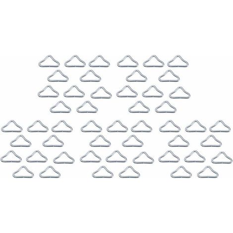Trampoline Ressort, Trampoline Accessoires, Trampoline Triangle Boucle, Triangle Anneaux Boucle pour Trampoline Lit V-Anneaux Boucles pour Trampoline Bounce lit Accessoires Remplacements 50pcs,de DEBU (1/5)