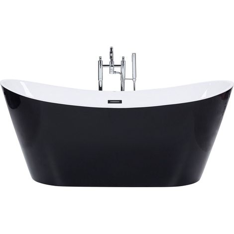 Freistehende Badewanne ANTIGUA 150 x 75 cm Schwarz