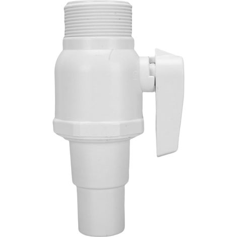 Vanne de Piscine, Robinet à Bille 2 Voies avec Adaptateur de Tuyau de 1,5 à 1,25 Pouces pour Systèmes de Piscine Hors Sol, Remplacement pour Filtre de, Indice de Pression Maximale de 50 Psi (1/5)