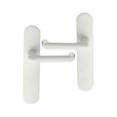 Ouvre&Déco – Lot de 2 poignées de porte tubulaire sans trou – Nylon blanc – Entraxe 195 mm – Fixation invisible pour esthétique soignée