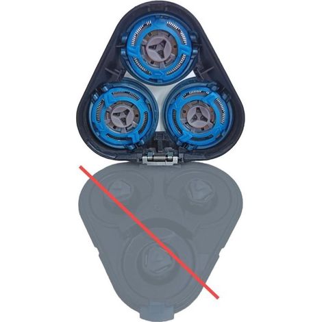 SH50/52 Têtes de Rechange Compatibles avec Philips Serie 5000/6000 (Rasoir Têtes Rondes) Non Compatible avec Modèles Pentagones 5000