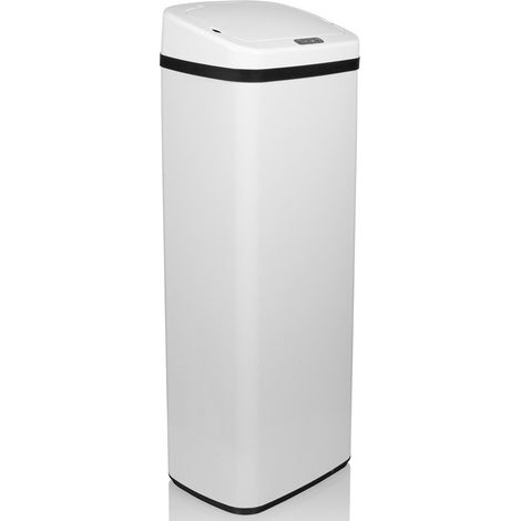 [GEBRAUCHT] Hjh Office Abfallsammler Mülleimer Clean V Mit Sensor 50 L Stahl Weiß  B-Ware (1/2)