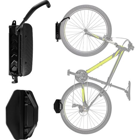 (Capacité de charge maximale 45 kg) Support mural rotatif pour vélo, convient aux VTT et aux vélos de route, gain de place, idéal pour les garages (1/5)