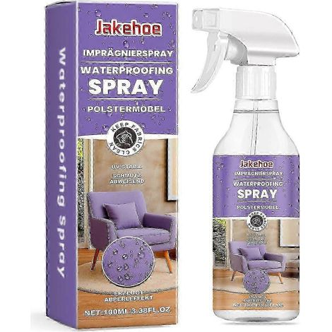 Spray imperméabilisant pour tissus d'ameublement - 100 ml. Antitache, déperlant, application facile, protection longue durée pour tissus d'ameublement, rideaux et coussins. (1/5)