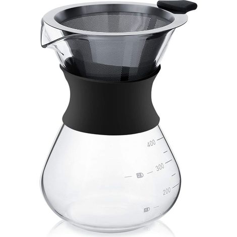 Cafetière manuel verre, filtre acier inoxydable, brasseur goutte-à-goutte, bureau maison, infusion lente naturelle