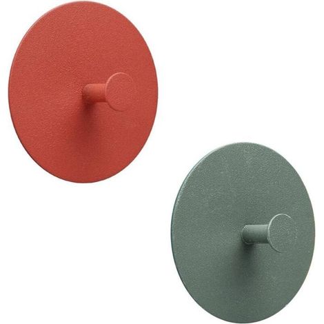 Zwei selbstklebende Wandhaken aus Edelstahl, geeignet zur Verwendung als Handtuchhalter im Badezimmer/Wohnzimmer. (1/4)